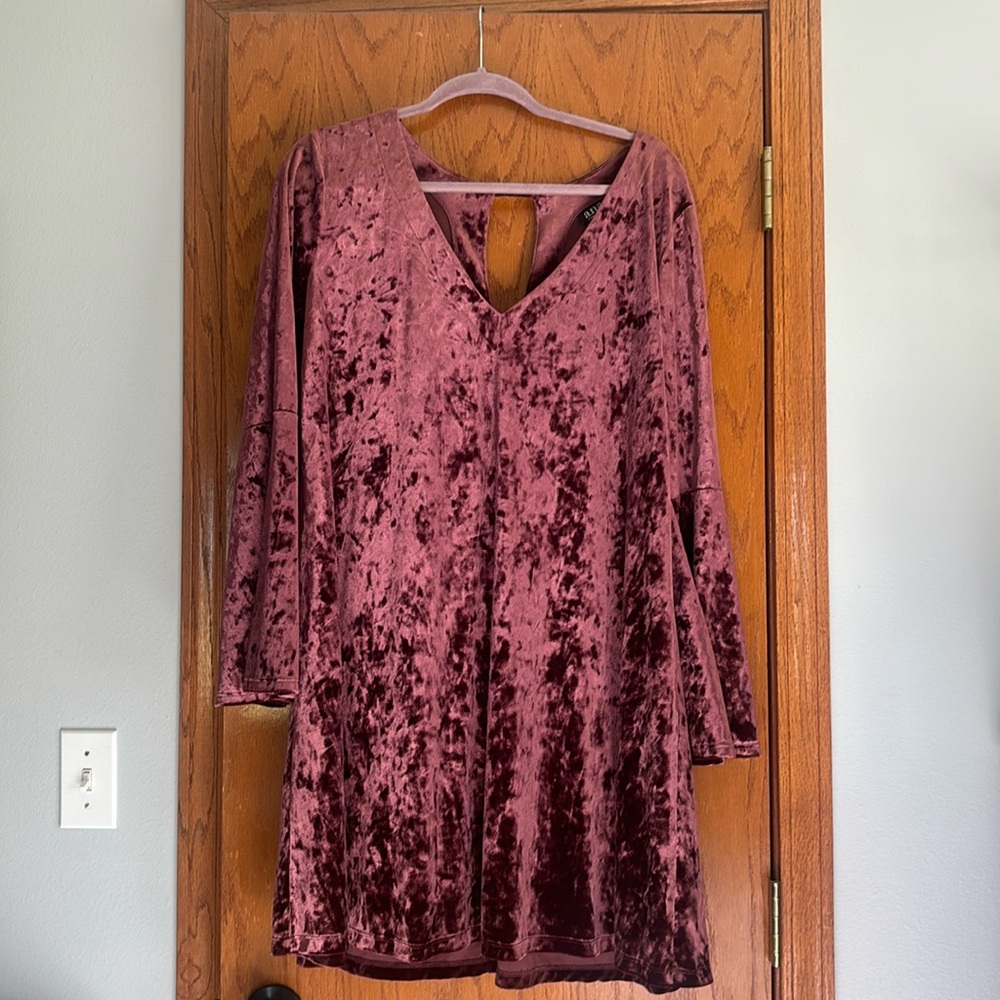 Purple suede dress